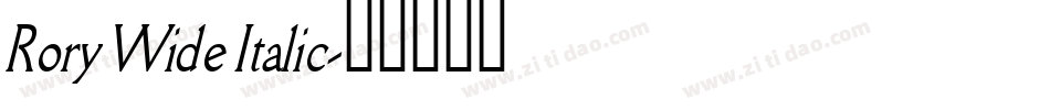 Rory Wide Italic字体转换